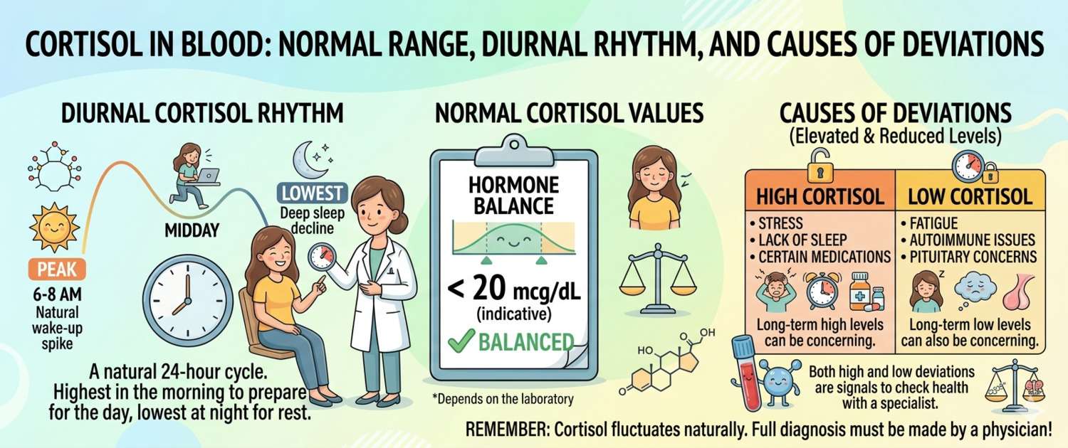 Cortisol Blood Test: Normal Levels, Causes and Interpretation