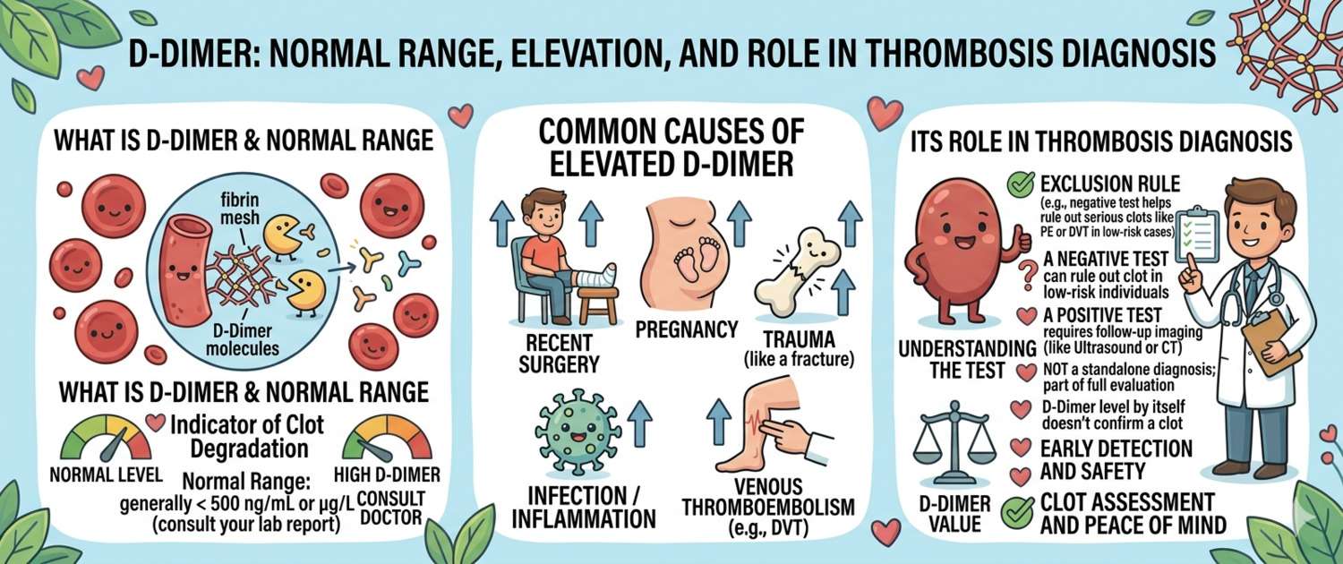 D-Dimer Blood Test: Normal Levels, Causes and Significance