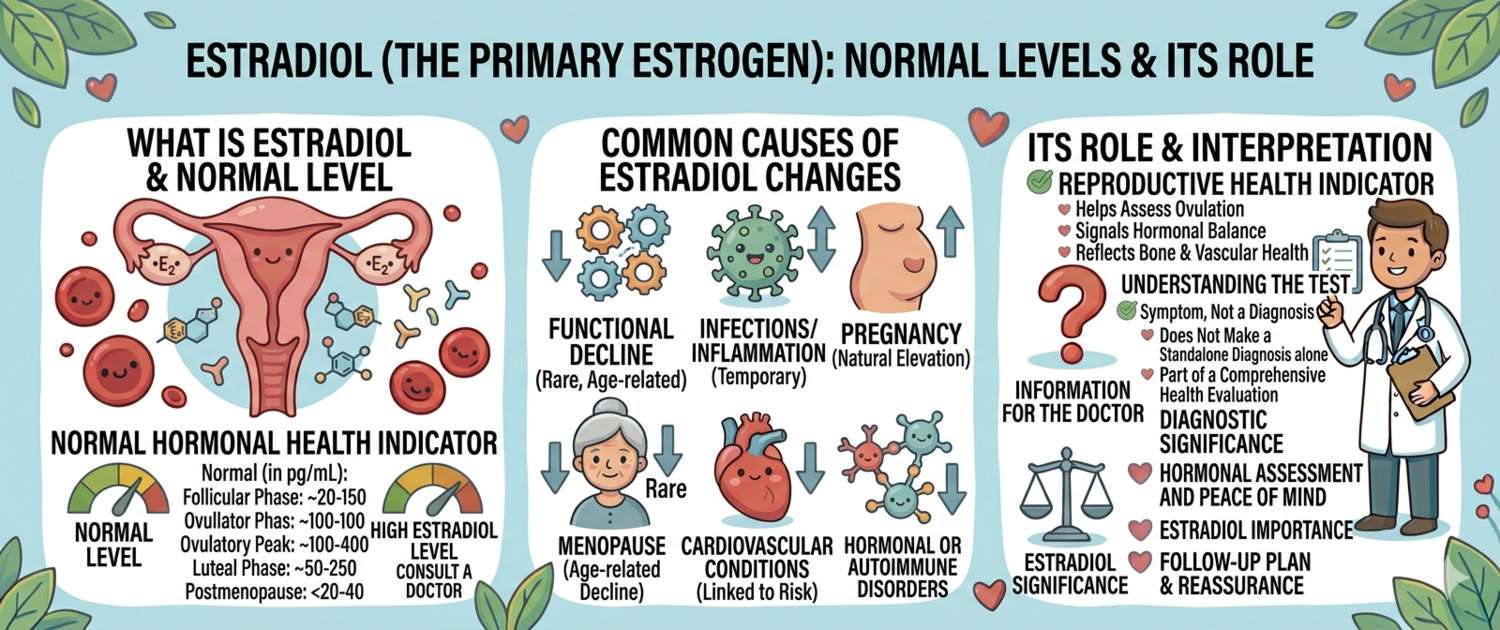 Estradiol: Normal Levels, Causes and Blood Test Interpretation