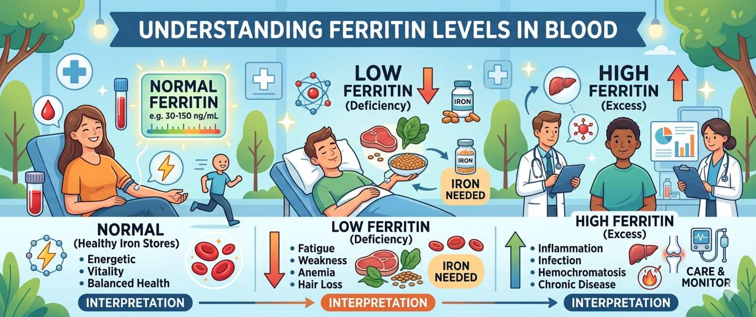 Ferritin in Blood: Normal Levels, Causes and Significance