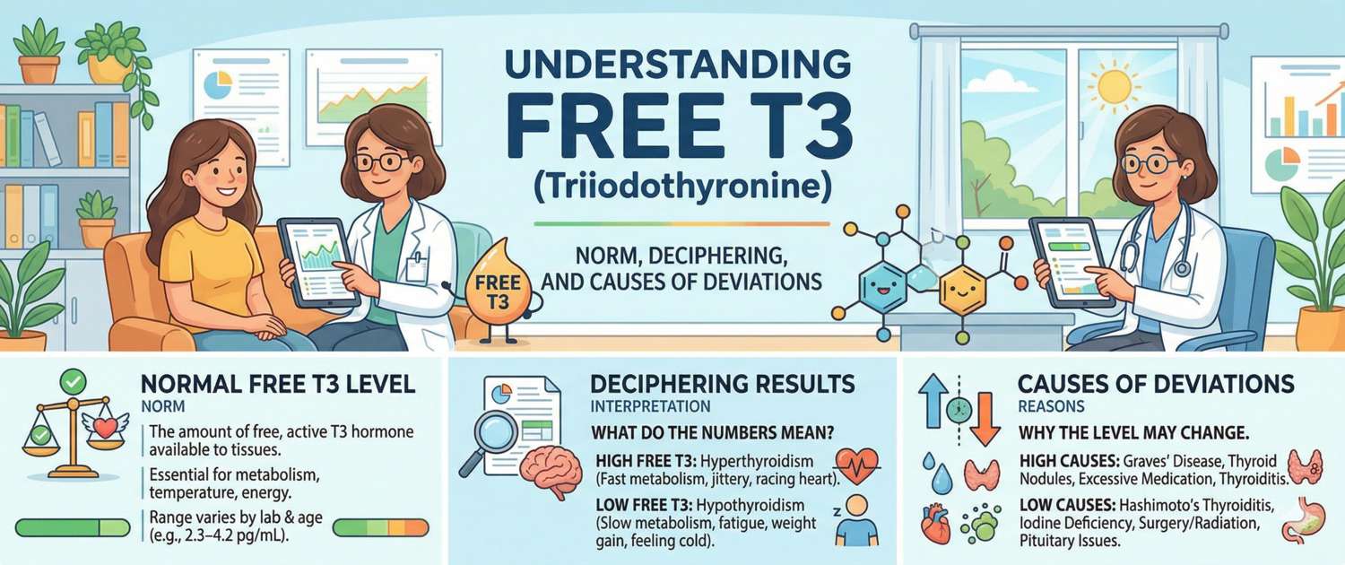 Free T3 (Triiodothyronine): Normal Levels and Test Interpretation