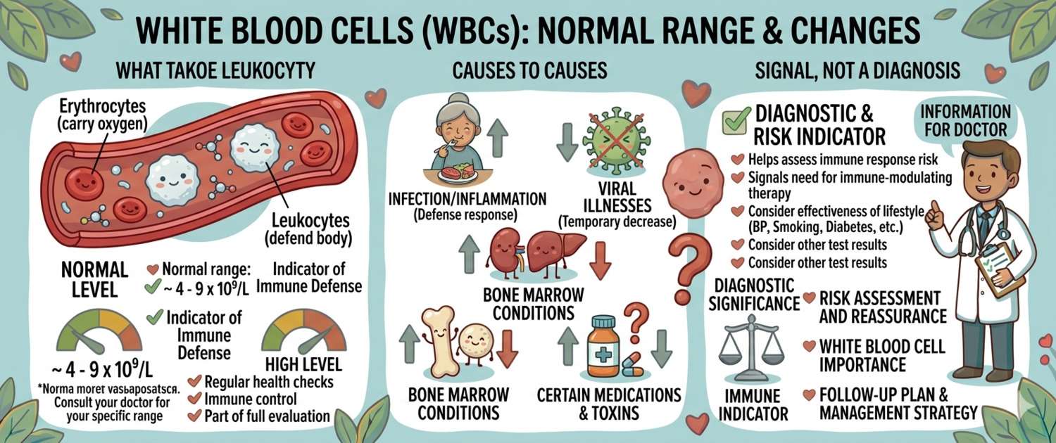 White Blood Cells (WBC): Normal Range, Causes of High and Low Count
