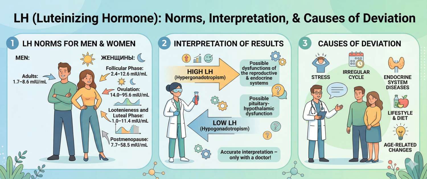 LH: Normal Levels in Women and Men, Causes of Abnormalities