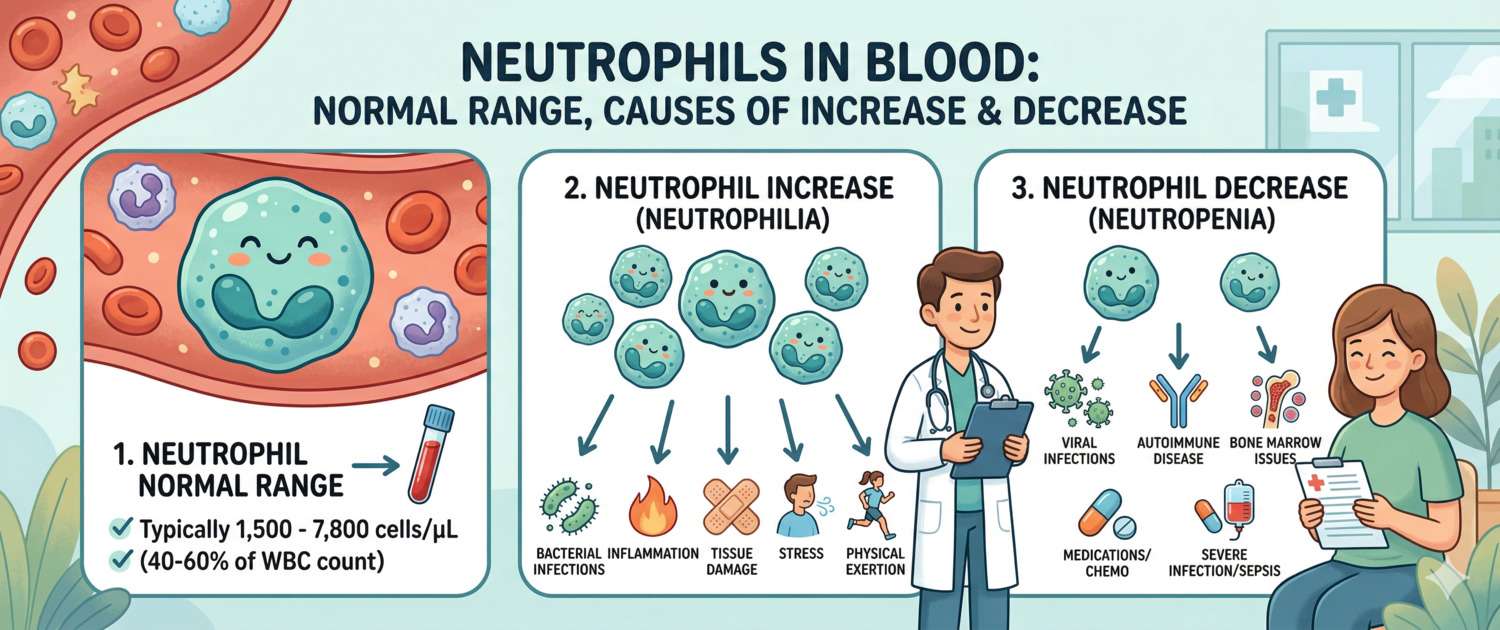 Neutrophils in Blood: Normal Levels, Causes and Significance