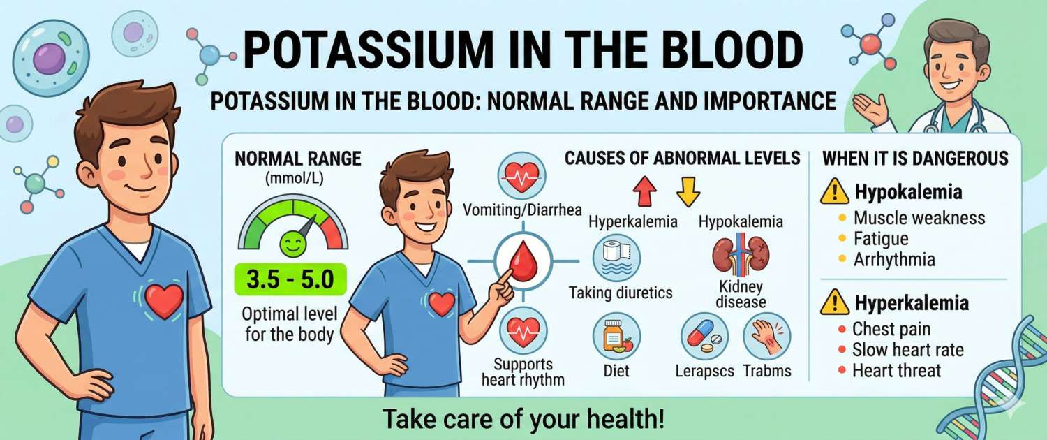 Potassium in Blood: Normal Levels, Causes and Treatment