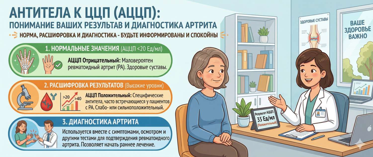 Антитела к ЦЦП (АЦЦП): норма, расшифровка и диагностика артрита