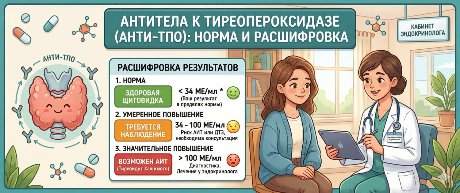 Антитела к тиреопероксидазе (анти-ТПО): норма и расшифровка