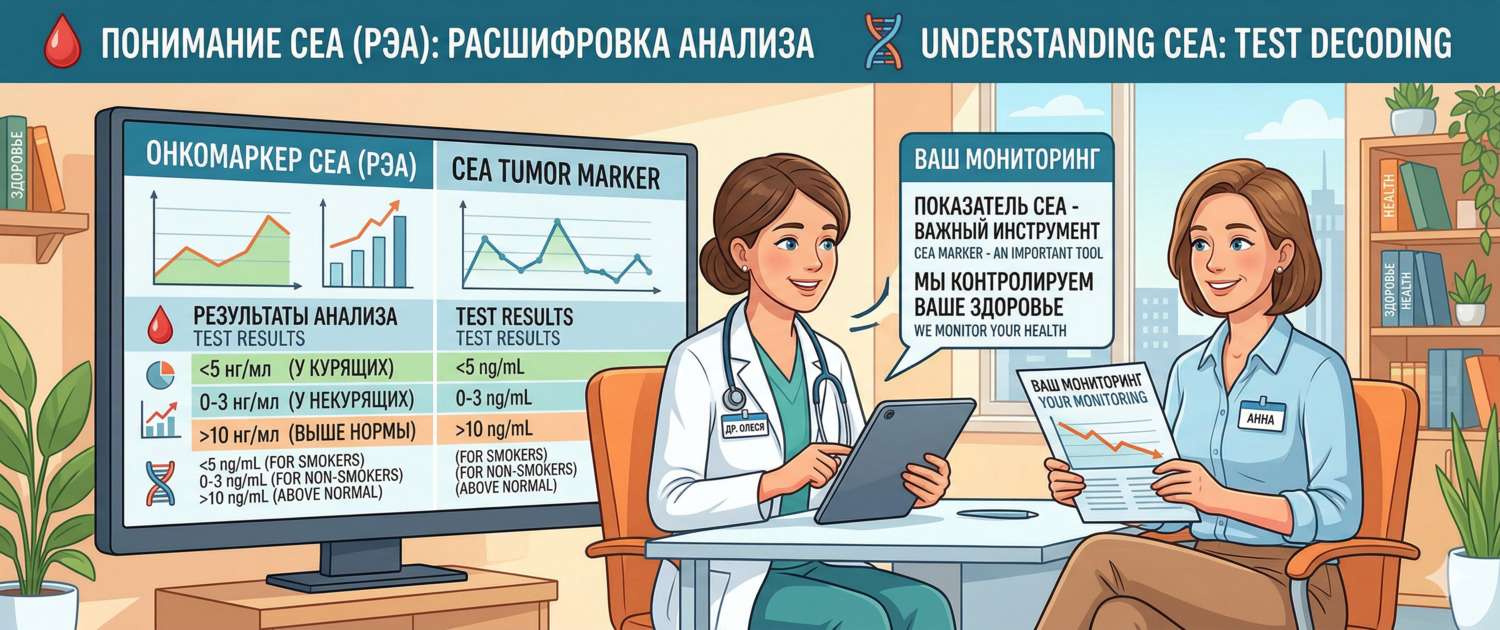 Онкомаркер CEA (РЭА): нормы, расшифровка и причины повышения