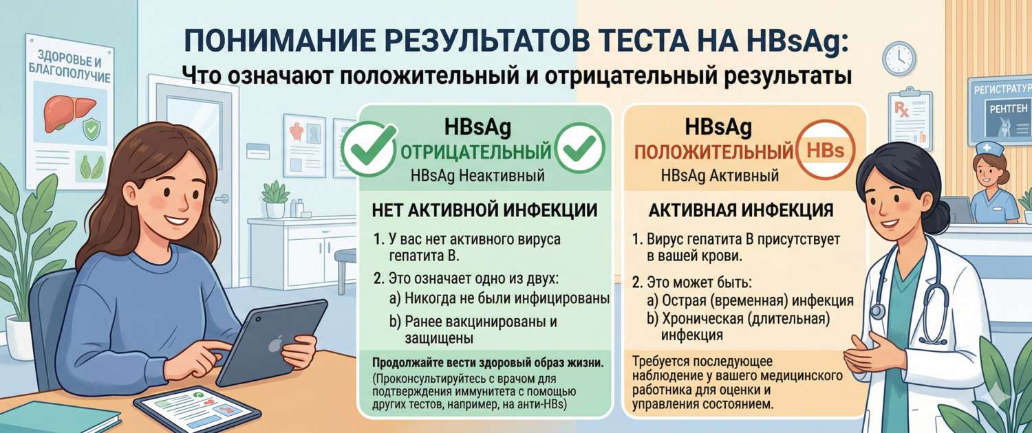 HBsAg в крови: что означает положительный и отрицательный результат