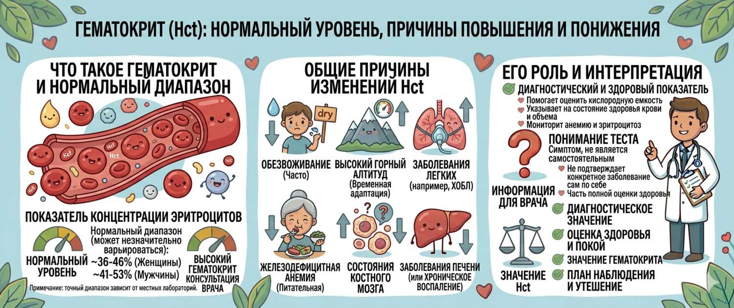 Гематокрит в крови: норма, причины повышения и понижения