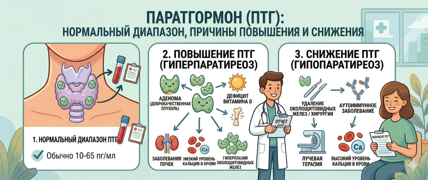 Паратгормон (ПТГ): норма, причины отклонений и лечение