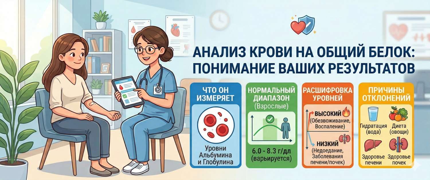 Общий белок в крови: нормы, расшифровка и причины отклонений