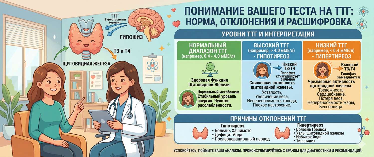 ТТГ (тиреотропный гормон): норма, функция и причины отклонений