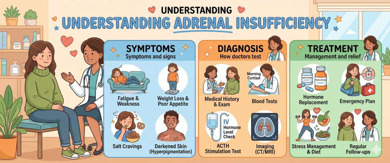 Adrenal Insufficiency: Symptoms, Diagnosis and Treatment