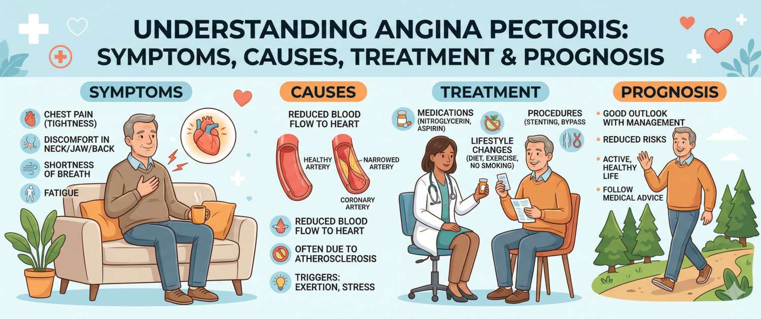 Angina Pectoris: Symptoms, Causes, Diagnosis and Treatment