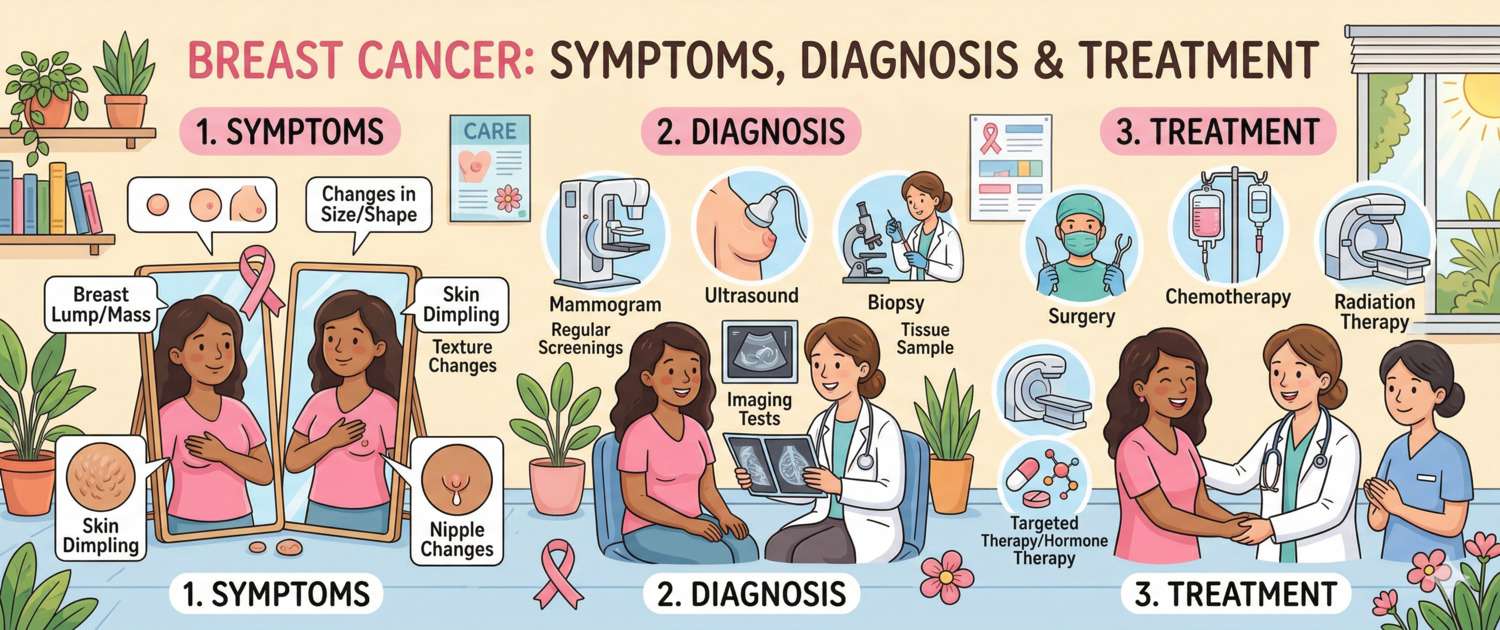 Breast Cancer: Symptoms, Diagnosis and Treatment Guide