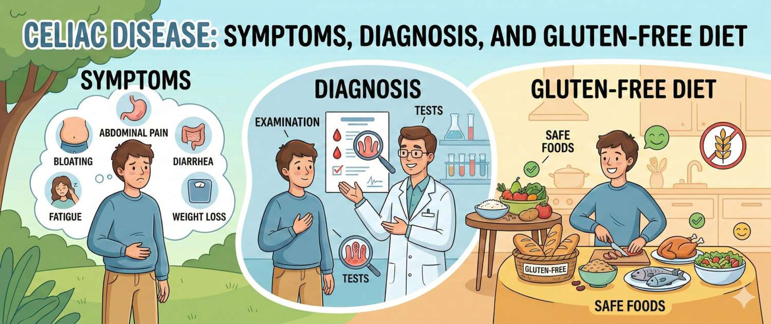 Celiac Disease: Symptoms, Diagnosis and Gluten-Free Diet