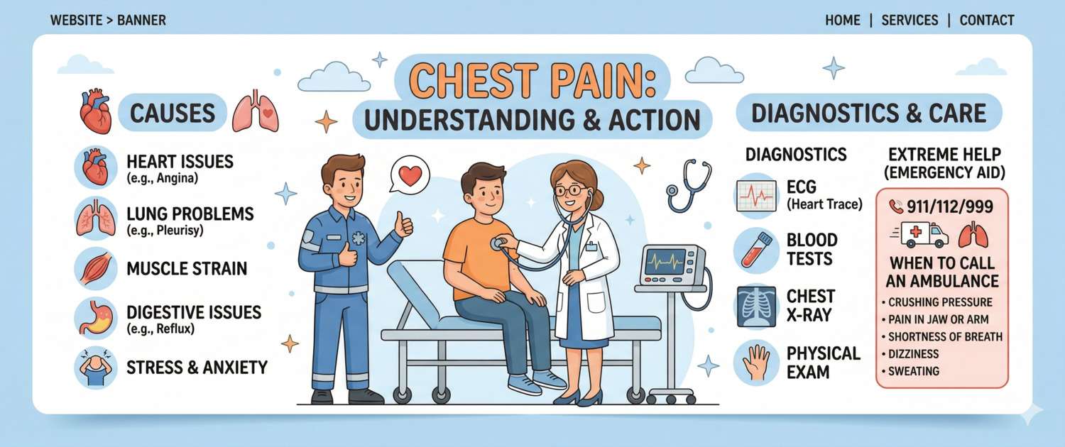 Chest Pain: Causes, Diagnosis and When to Call Emergency