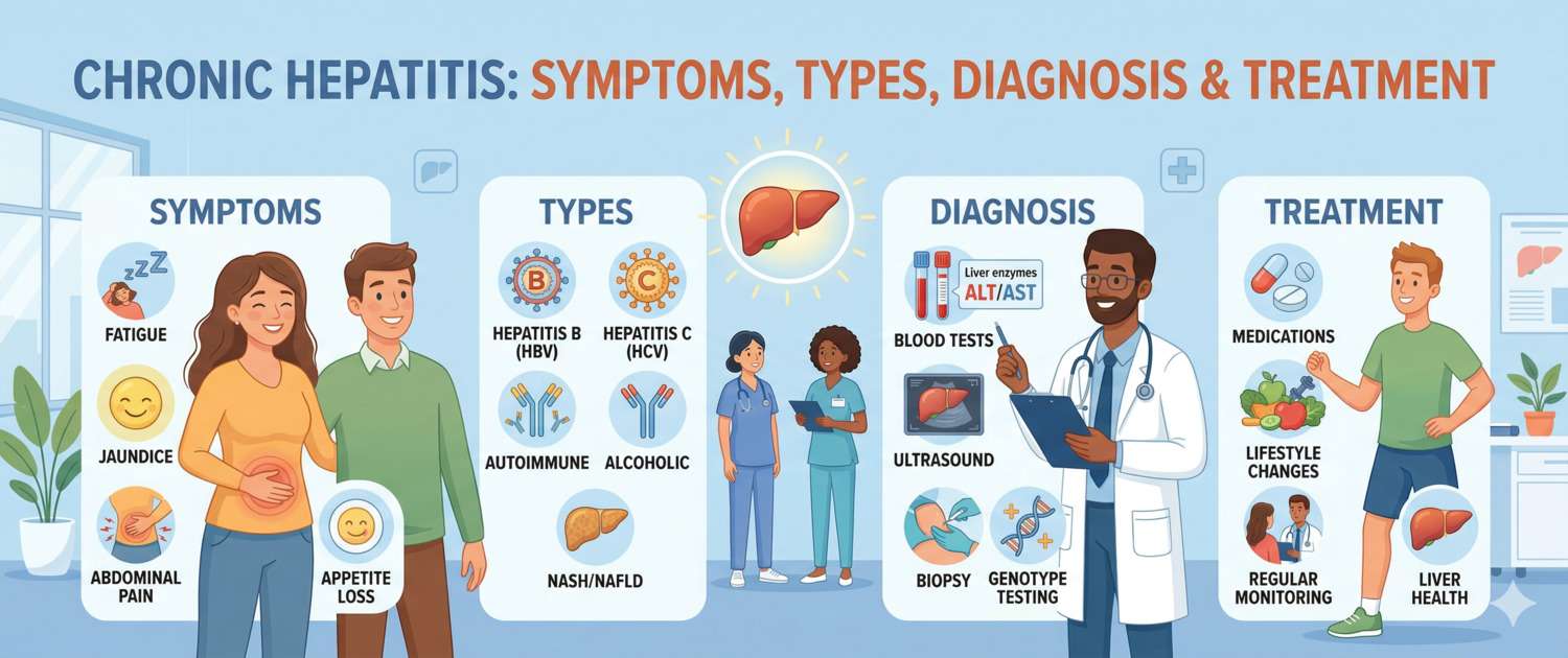 Chronic Hepatitis: Symptoms, Types, Diagnosis and Treatment
