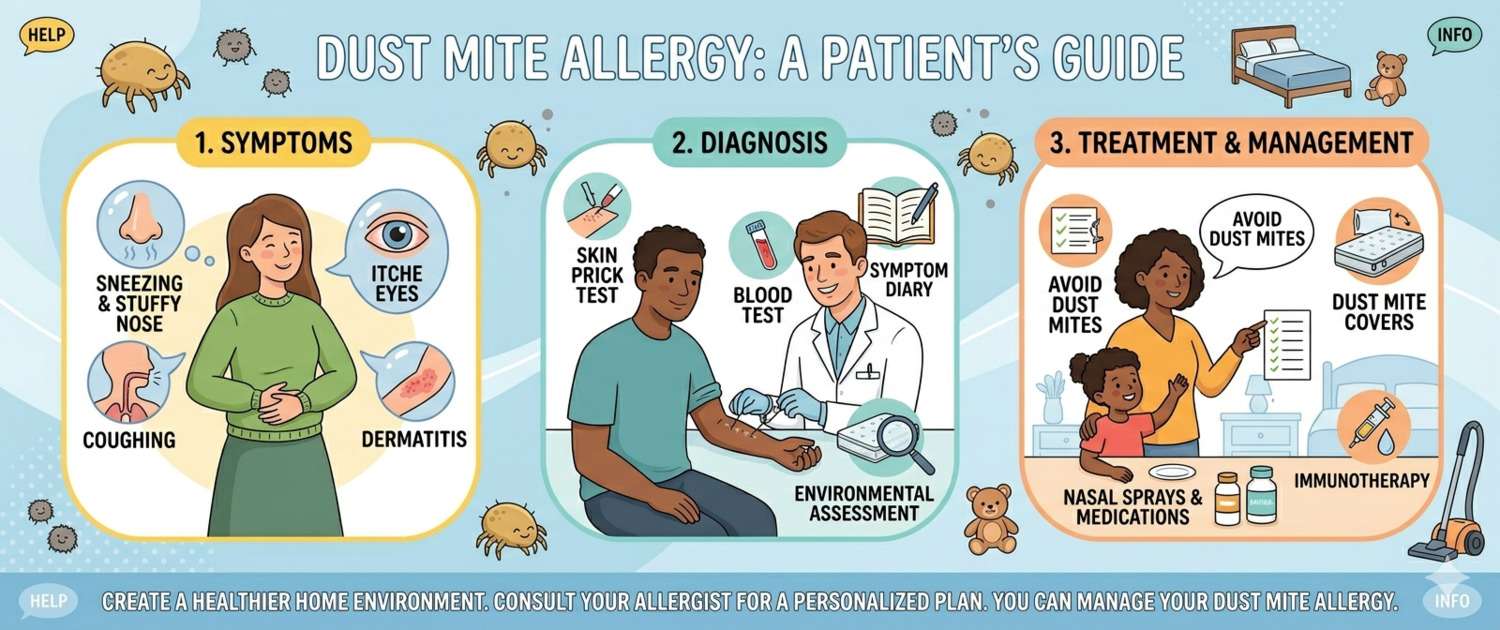 Dust Mite Allergy: Symptoms, Diagnosis and Treatment