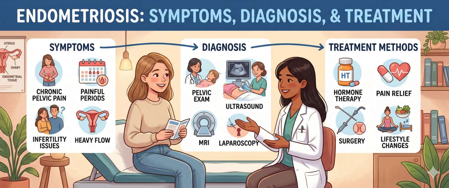 Endometriosis: Symptoms, Diagnosis and Treatment Options