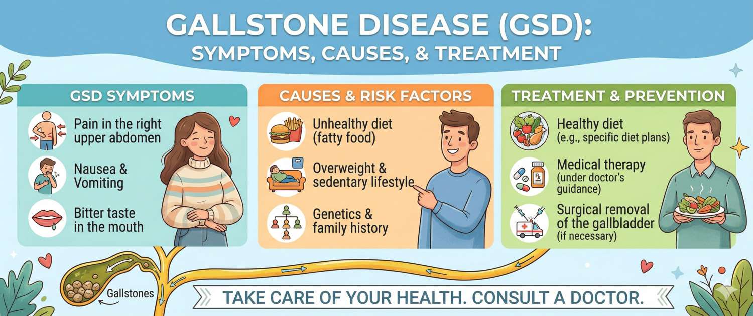 Gallstone Disease: Symptoms, Causes, Diagnosis and Treatment