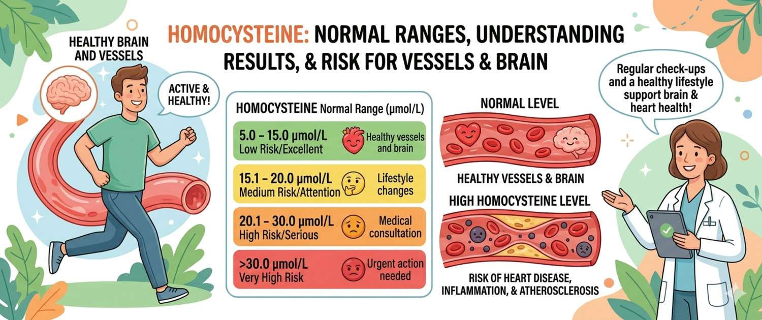 Homocysteine: Normal Levels, Interpretation and Cardiovascular Risk