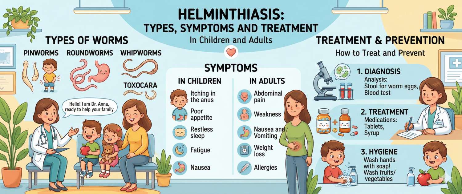 Helminthiasis: Types of Worms, Symptoms and Treatment