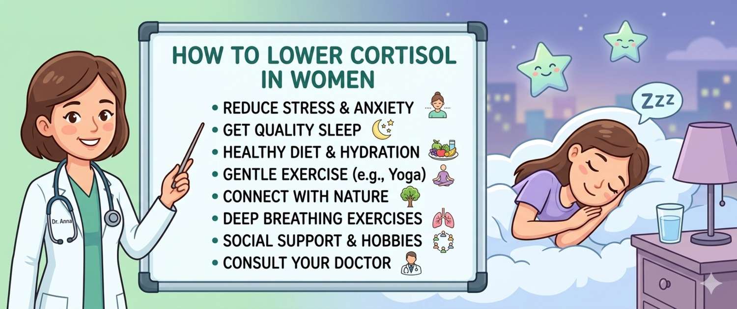How to Lower Cortisol in Women: Symptoms, Causes and Treatment