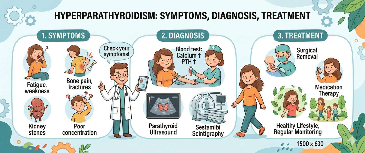 Hyperparathyroidism: Symptoms, Causes, Diagnosis and Treatment
