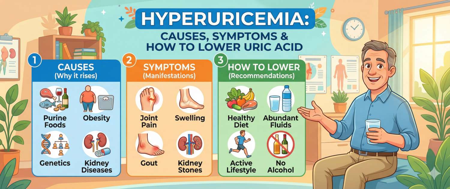 Hyperuricaemia: Causes, Symptoms and How to Lower Uric Acid