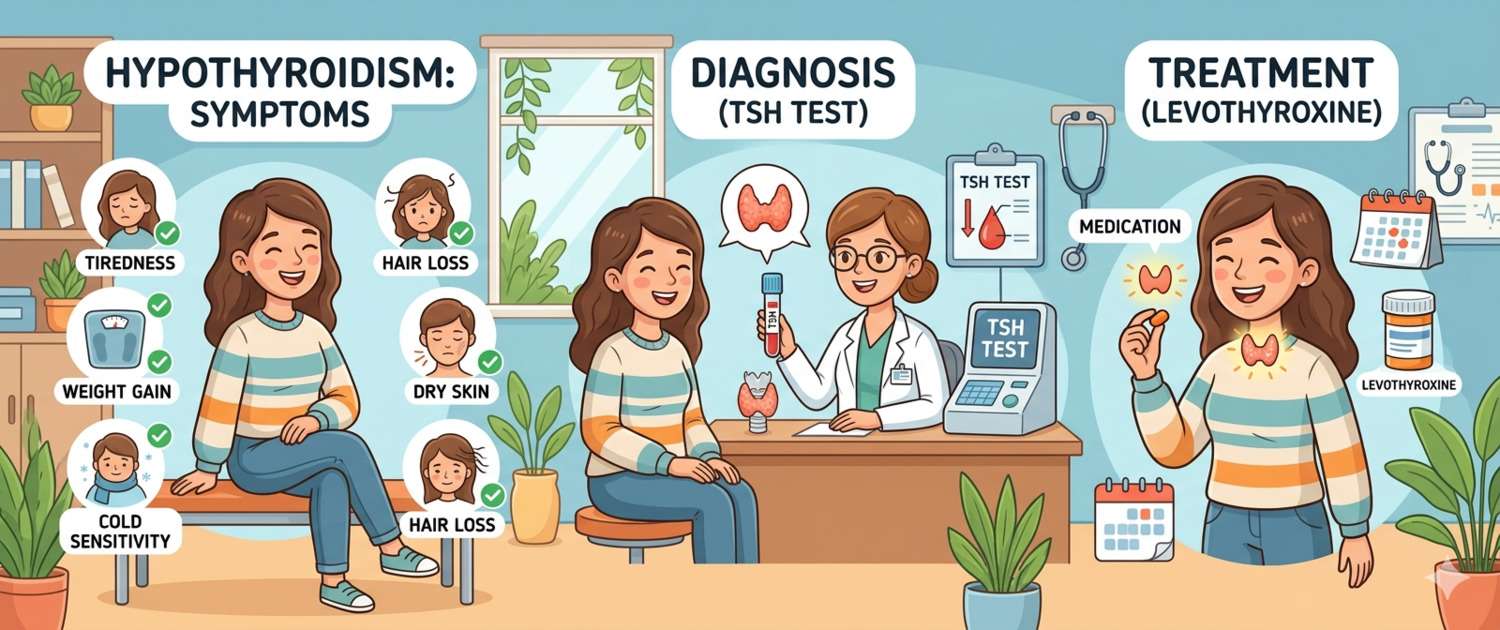 Hypothyroidism: Symptoms, TSH Diagnosis and Treatment