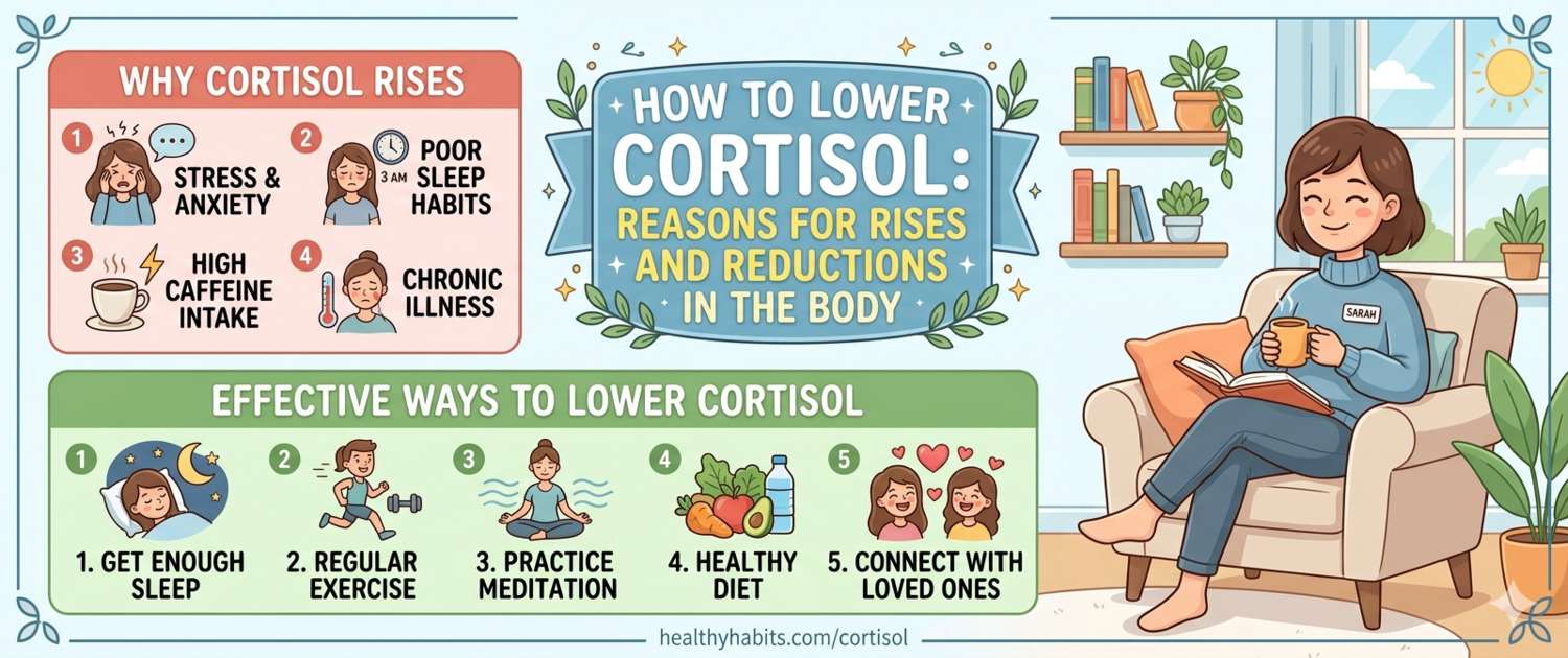 How to Lower Cortisol: Causes of High Levels and How to Reduce