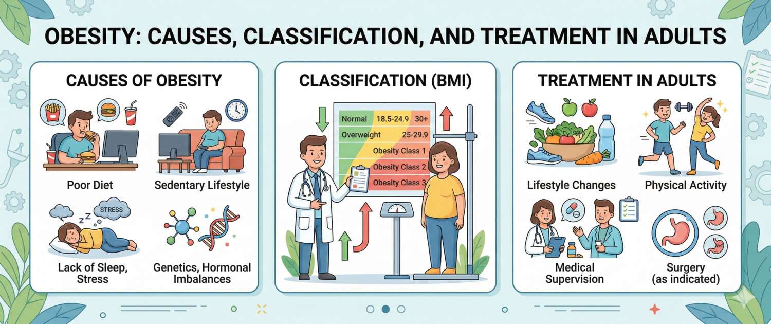 Obesity: Causes, Classification and Treatment in Adults
