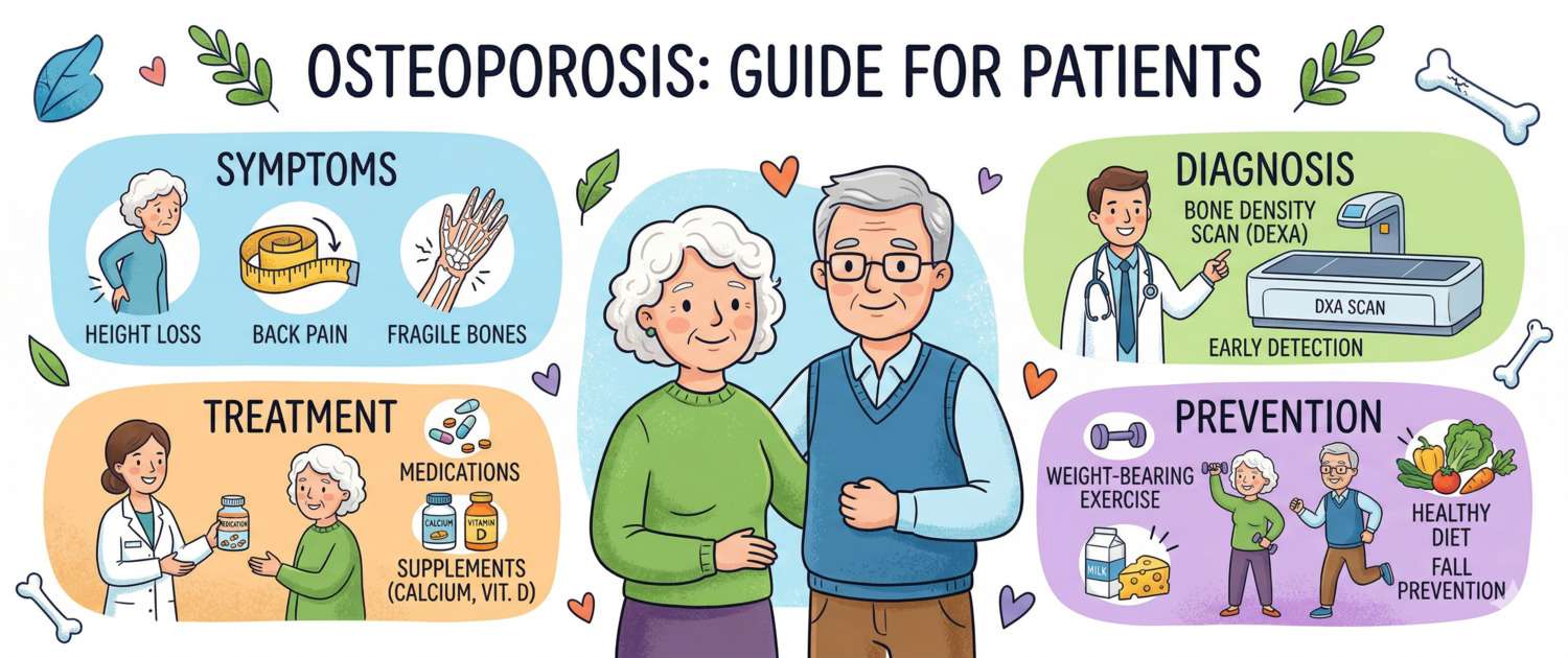 Osteoporosis: Symptoms, Diagnosis, Treatment and Prevention