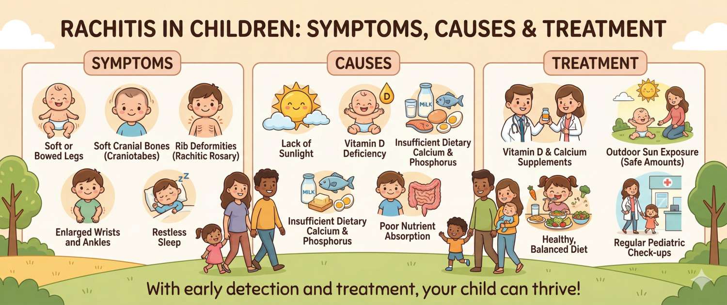 Rickets: Symptoms, Causes and Treatment in Children