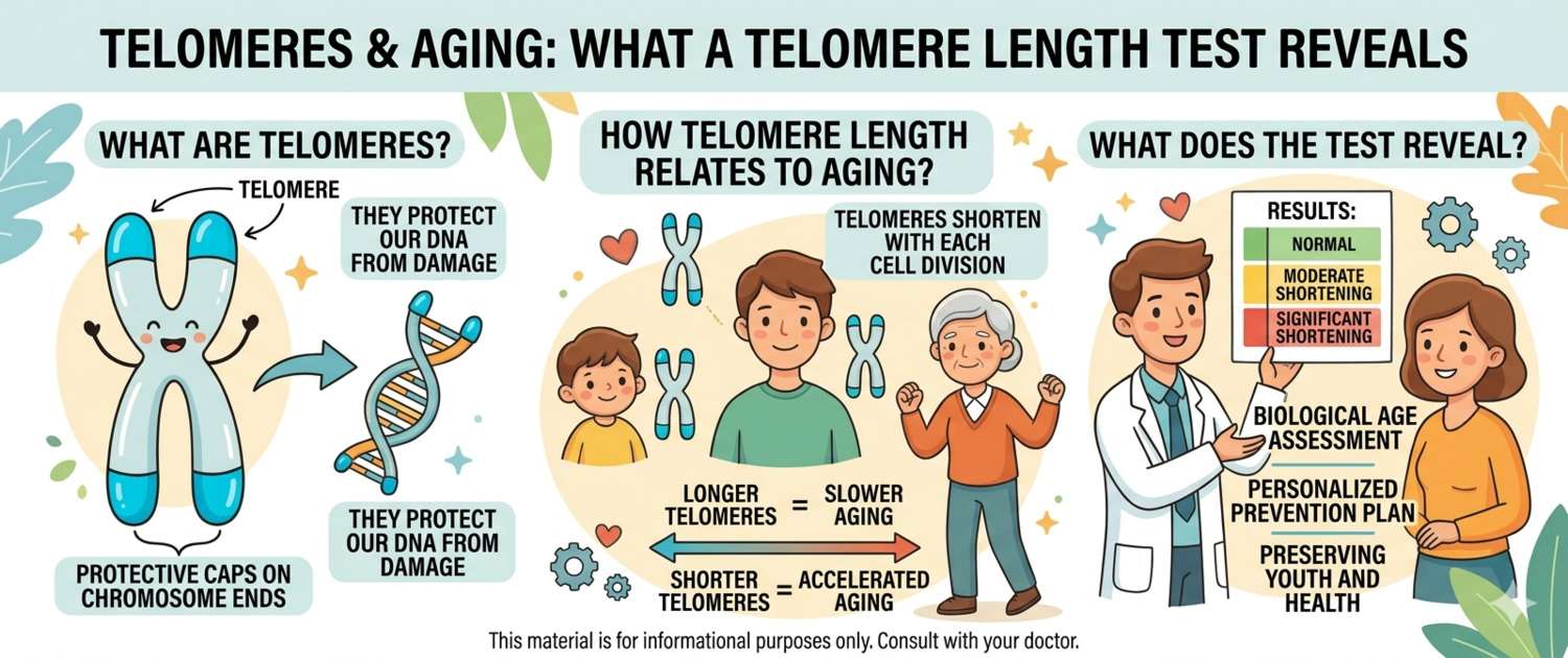 Telomere Length: What the Test Shows and How to Slow Aging