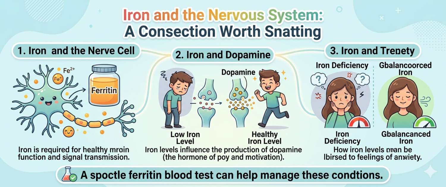 Iron and the Nervous System: Ferritin, Dopamine and Anxiety