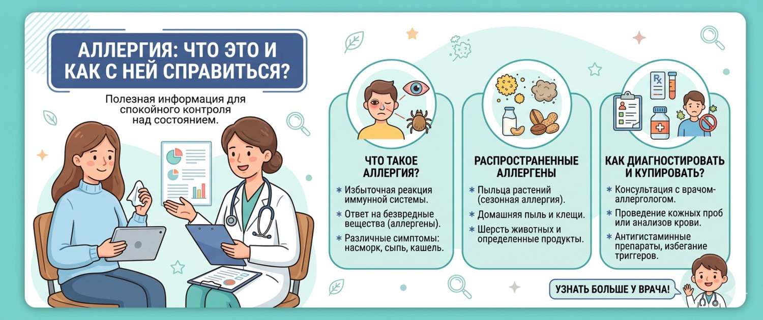 Аллергия: виды, симптомы, диагностика и современное лечение