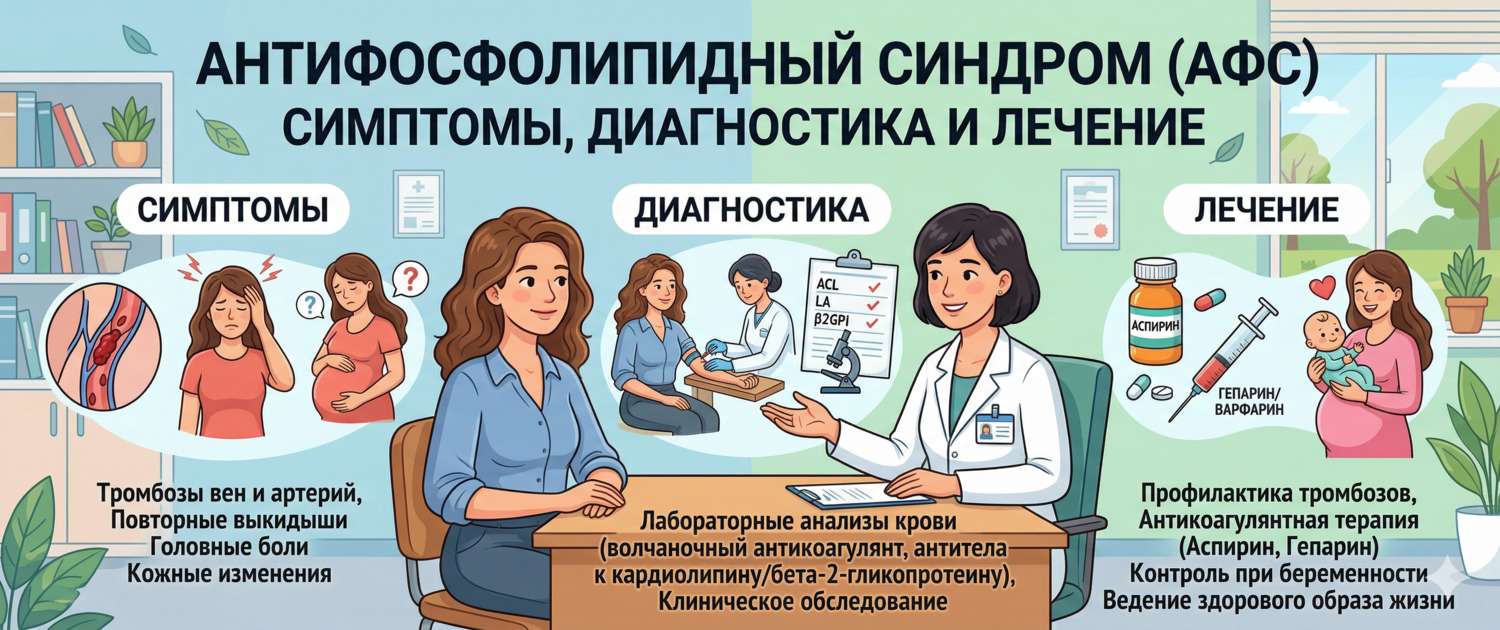 Антифосфолипидный синдром: симптомы, диагностика и лечение