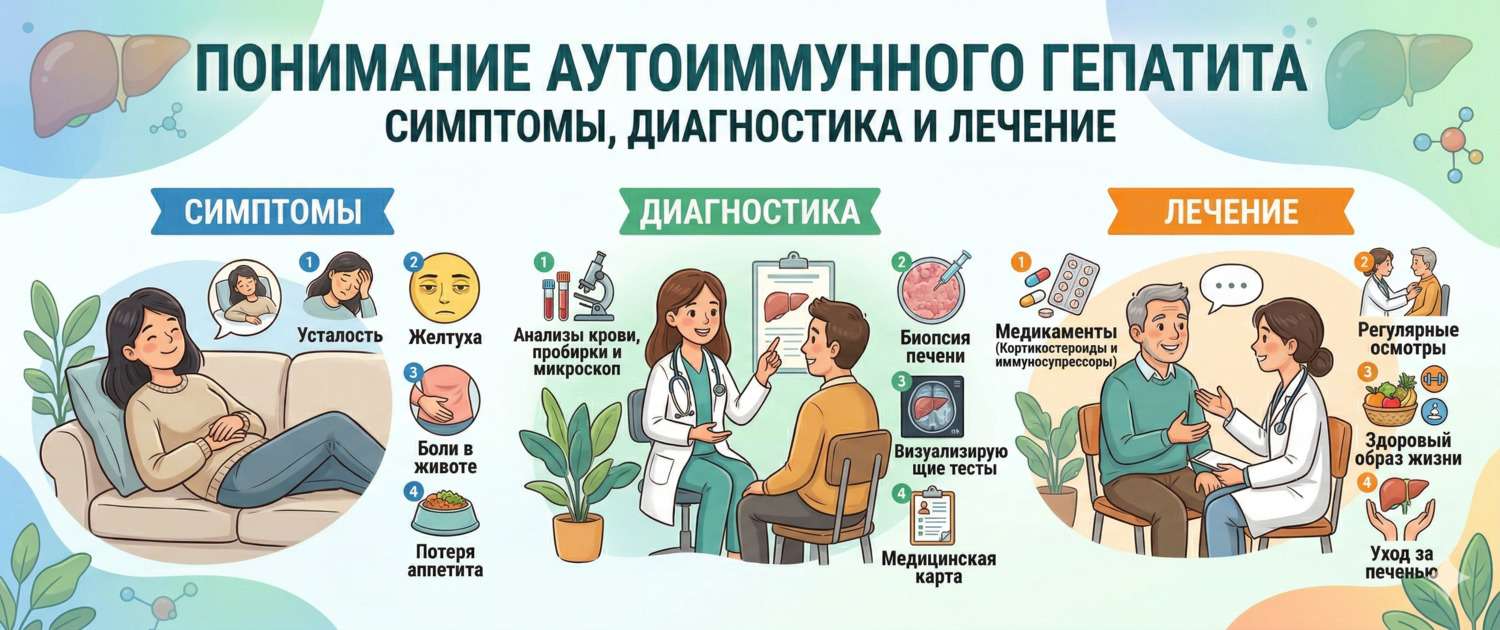 Аутоиммунный гепатит: симптомы, диагностика и лечение