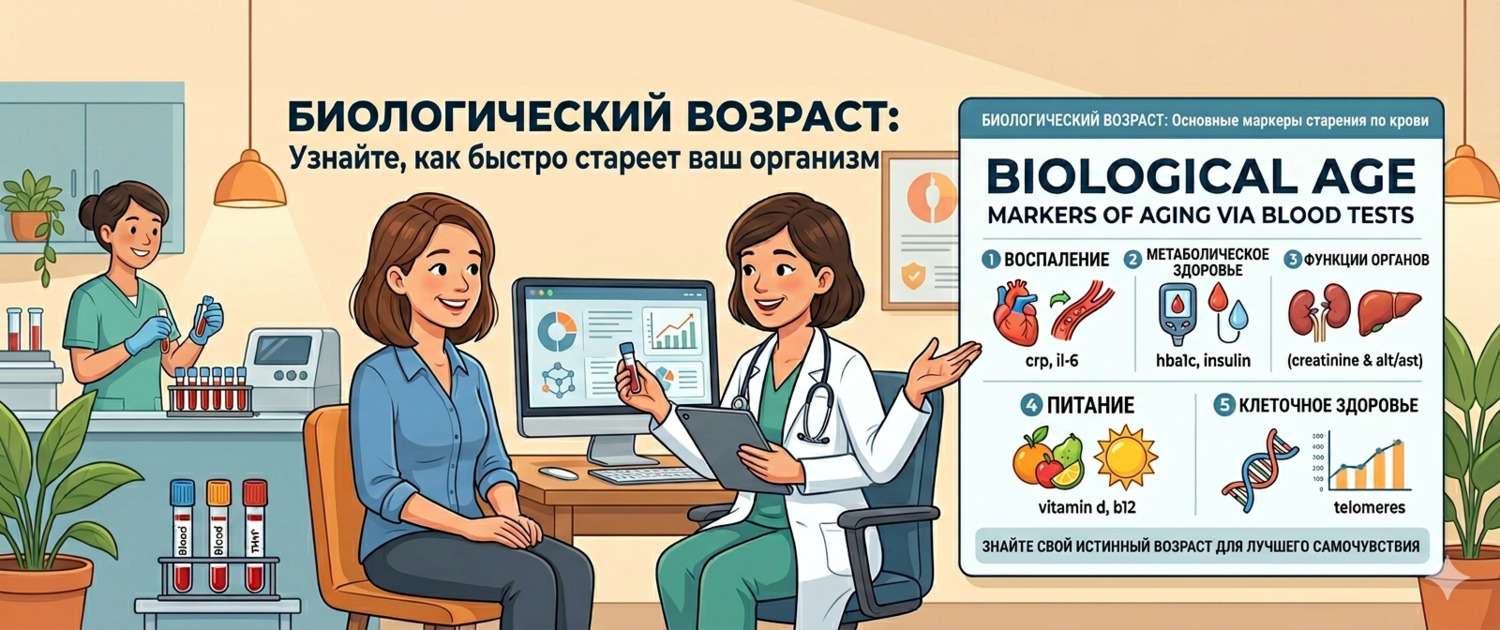 Биологический возраст: маркеры старения по анализам крови