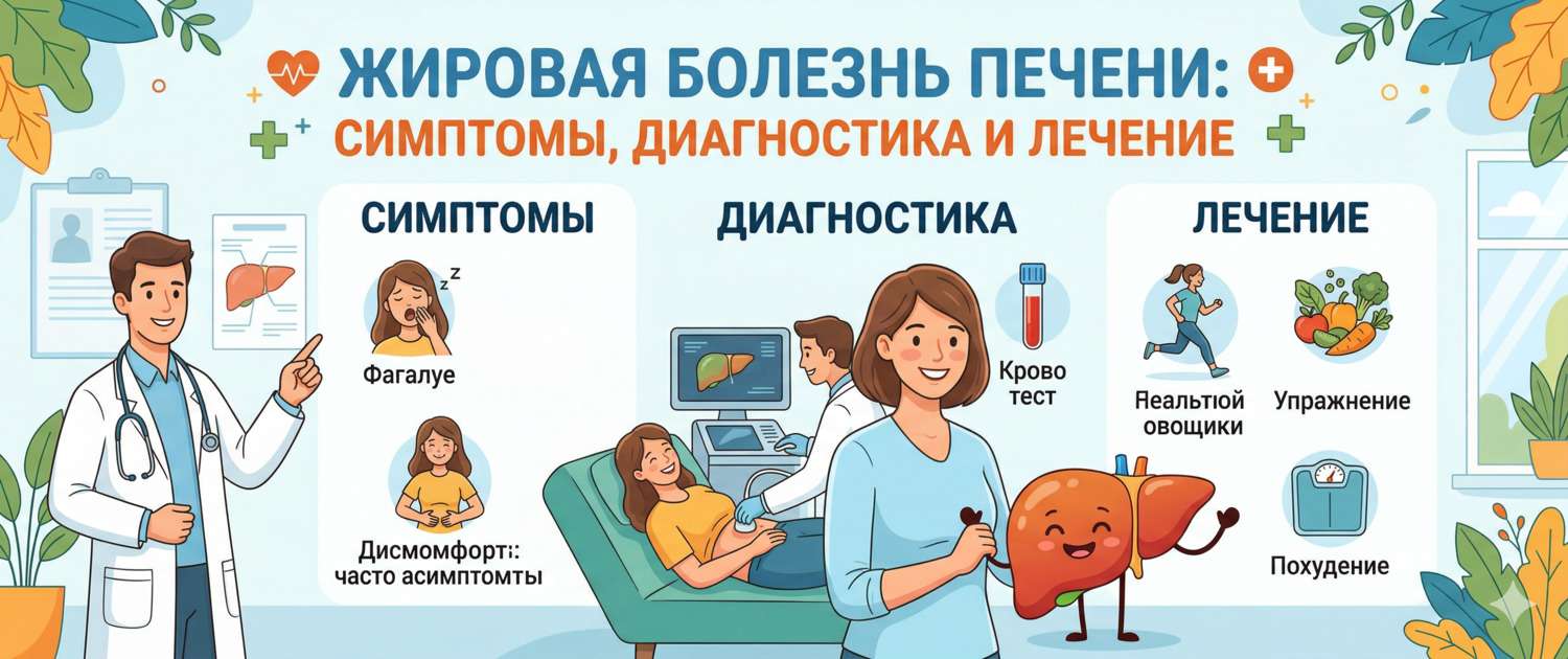 Жировая болезнь печени: симптомы, диагностика и лечение