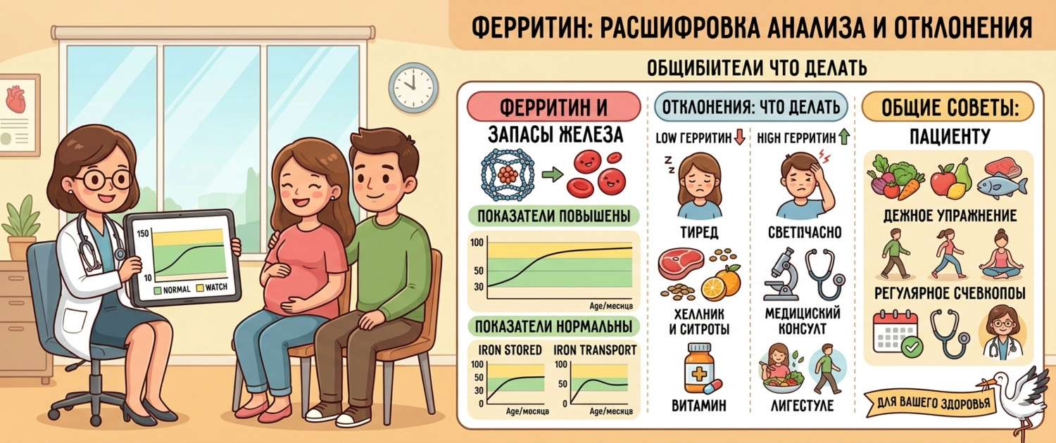 Ферритин: как расшифровать анализ, нормы и причины отклонений