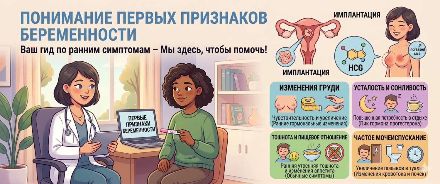 Первые признаки беременности: симптомы, тест и анализы