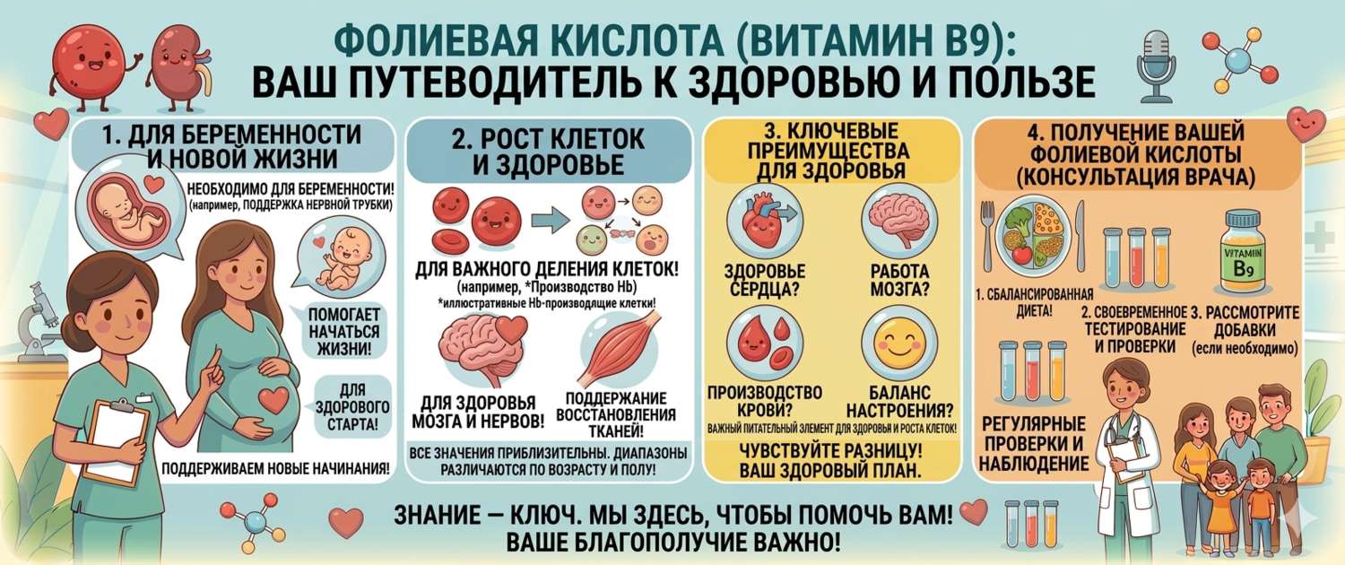 Фолиевая кислота: для чего нужна, нормы и как принимать