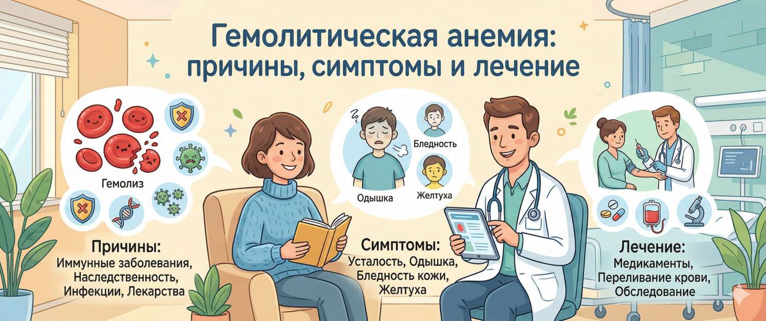 Гемолитическая анемия: причины, симптомы и лечение