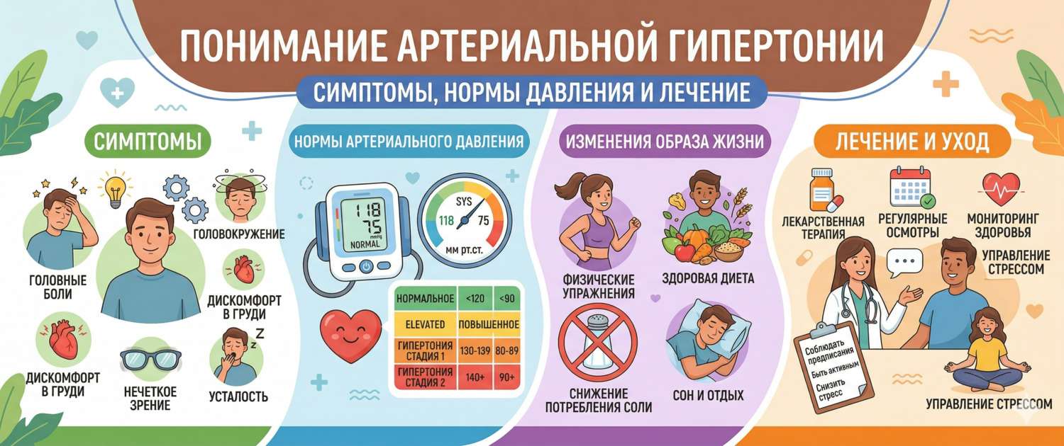 Артериальная гипертония: симптомы, нормы давления и лечение