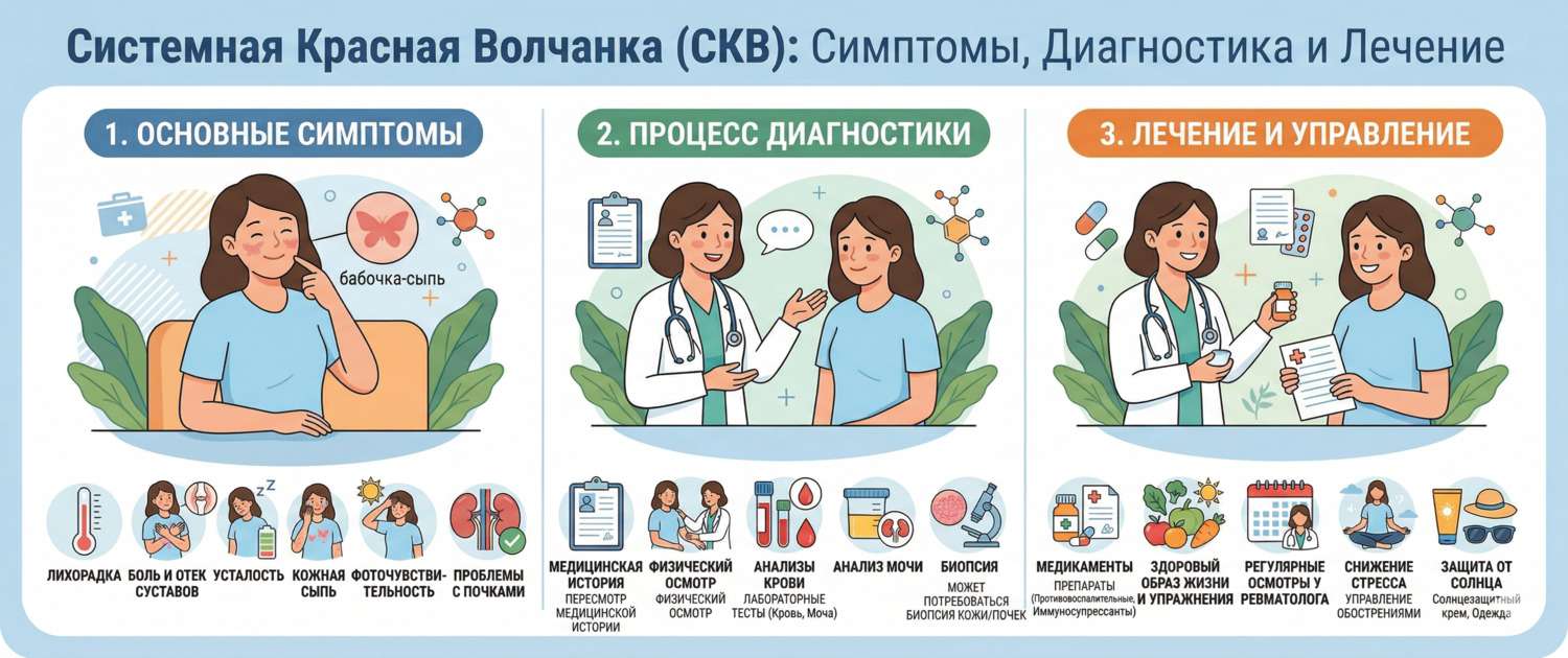 Системная красная волчанка: симптомы, диагностика и лечение