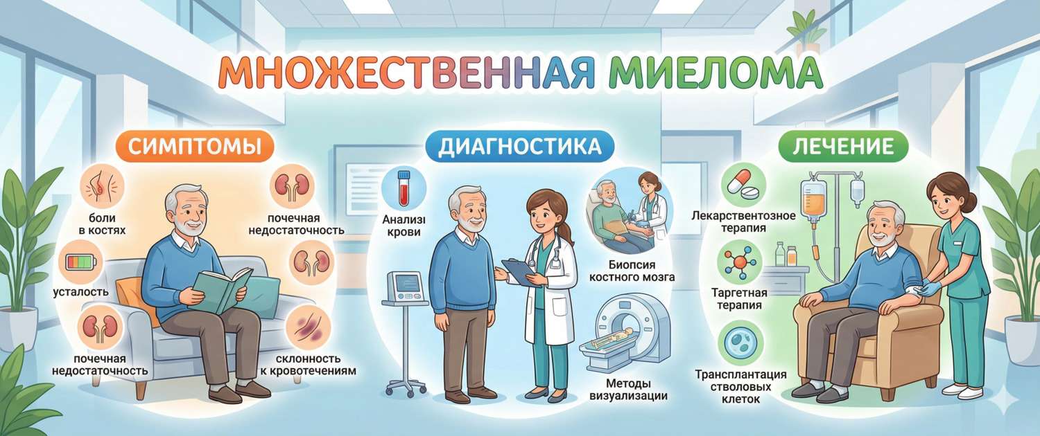 Множественная миелома: симптомы, диагностика и лечение
